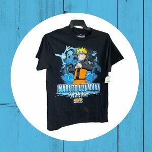 Vintage 2002 New w Tag Naruto Uzumaki Shippuden Black TShirt Men Medium